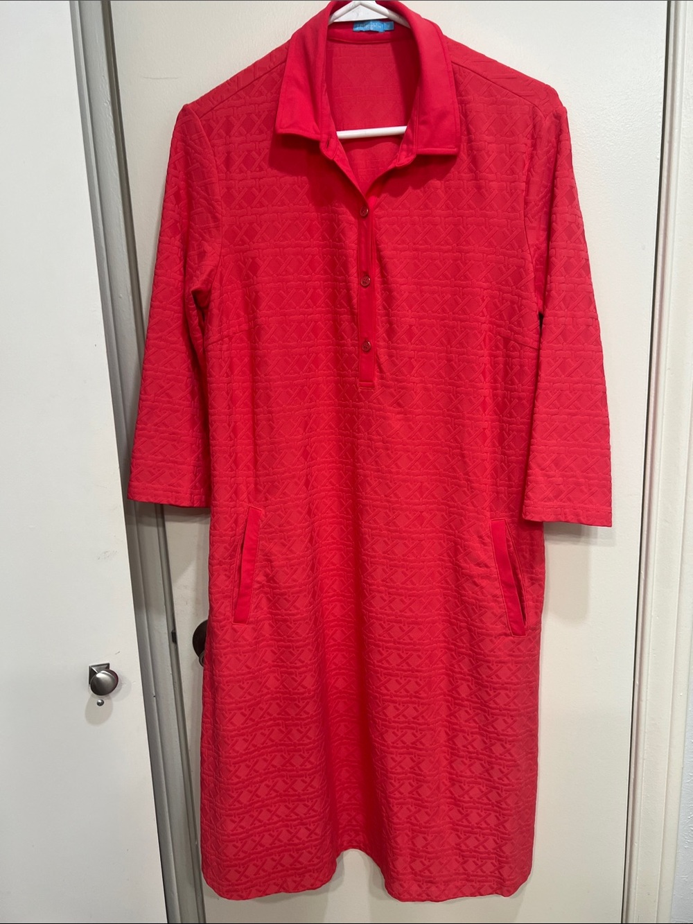Classic Red Polo Swim Cover-Up Dress